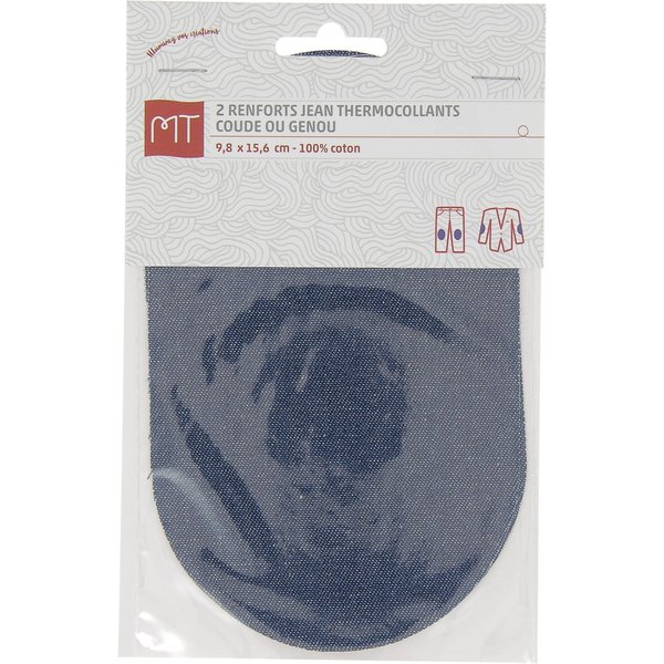 Renforts Jean Thermocollant Bleu Moyen MT - MT - Mondial Tissus-image