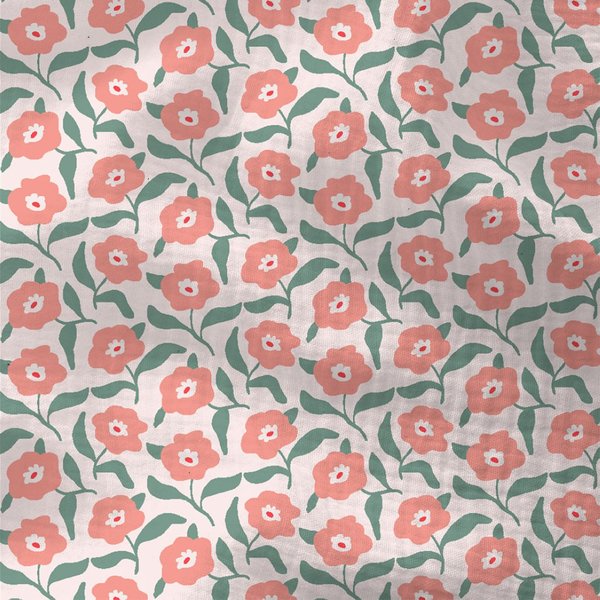 Tissu Double Gaze Multi Fleur GéO Rose - Domotex - Mondial Tissus-image