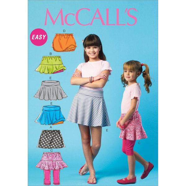 Patron Mccall's 6918CHJ Jupes Patineuses Pour Enfant 7-14 Ans - Mccall's - Mondial Tissus-image