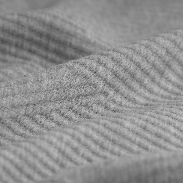 Tissu Molleton Polyester Viscose Fantaisie Gris Chiné - Mondial Tissus-image