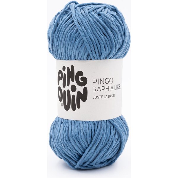 Pelote De Fils à Tricoter Pingo Raphia Like Unie Jean - Pingouin - Mondial Tissus-image