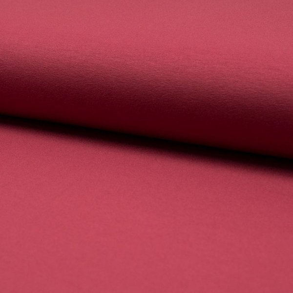 Maille Jersey Viscose Stretch Lourd Uni Framboise - Mondial Tissus-image