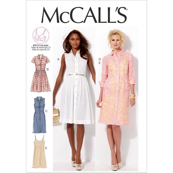 Patron Mccall's 6696F5 Robes Chemises Femme 44-52 - Mccall's - Mondial Tissus-image