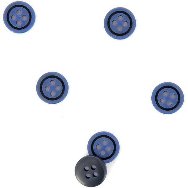Boutons ColoréS Ronds Bleu Et Marine 10 Mm - Mt - Mondial Tissus-image