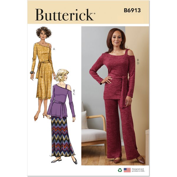 Patron Butterick B6913A Robe,Top,Jupe,Pantalon Femme 34-48 - Butterick - Mondial Tissus-image
