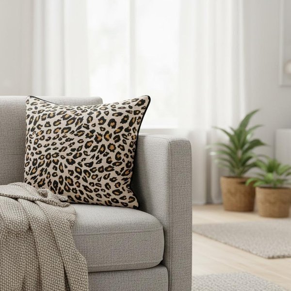 Housse De Coussin LéOpard Multicolore 40X40Cm - Mt - Mondial Tissus-image