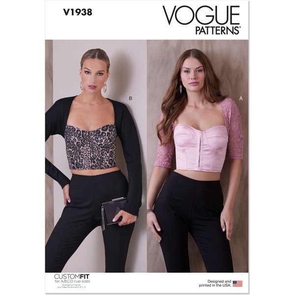 Patron Vogue 1938B5 - Haut Corset Ajusté Du 36 Au 44 - Vogue - Mondial Tissus-image