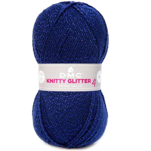 Pelote De Fil à Tricoter MéTallisé Knitty 4 Glitter Bleu - Dmc - Dmc - Mondial Tissus-image