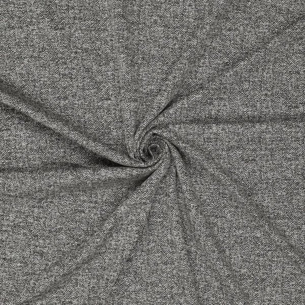 Tissu Milano Polyester Viscose Chevron Gris - Mondial Tissus-image
