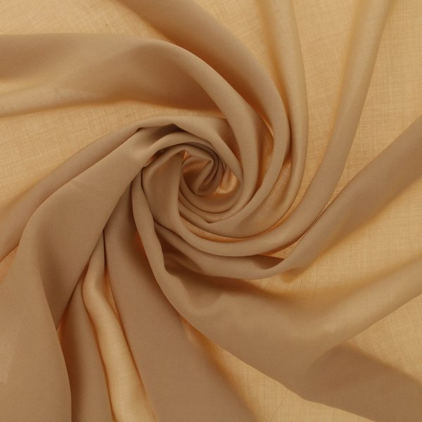 Tissu Popeline Viscose Caramel Uni - Mondial Tissus-image