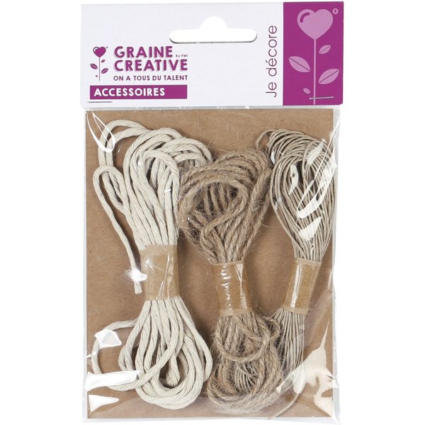 3 éChevettes Jutes - Graine Créative - Mondial Tissus-image