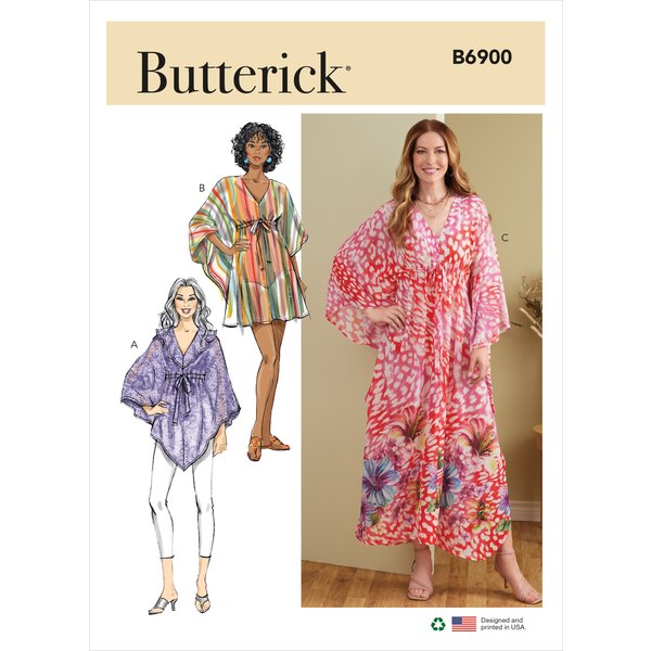 Patron Butterick B6900Y5 Robe Et Tunique Ample Femme 46-54 - Butterick - Mondial Tissus-image
