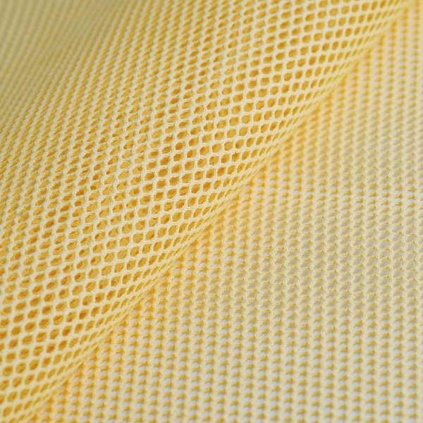 Tissu Filet Coton Bio Jaune Soleil - Mondial Tissus-image
