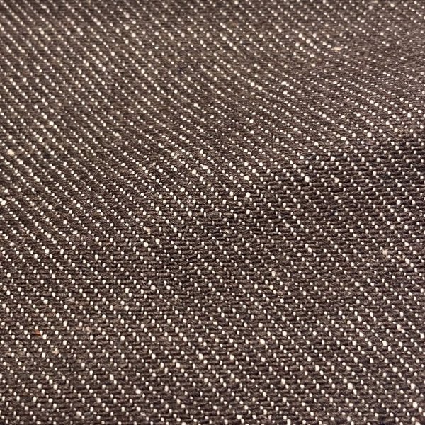 Toile Denim Polycoton Bio RecycléE Chocolat - Origine France - Mondial Tissus-image