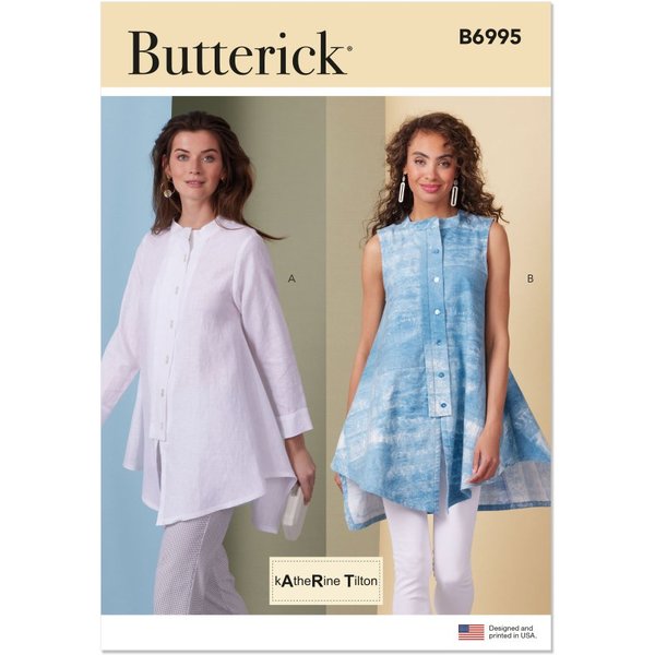 Patron Butterick B6995Y5 Femme Blouse Chemise Du 46 Au 52 - Butterick - Mondial Tissus-image