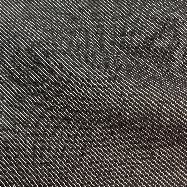 Toile Denim Polycoton Bio RecycléE Lourd Noir - Origine France - Mondial Tissus-image