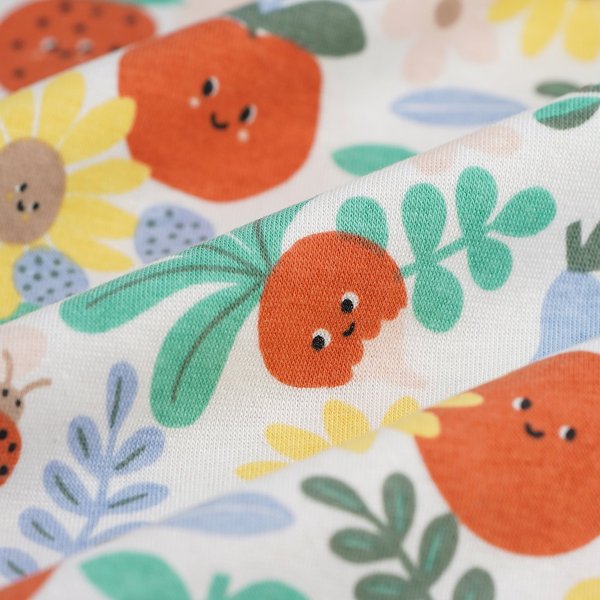 Tissu Molleton Fruit Coccinelle Multicolore - MT - Mondial Tissus-image