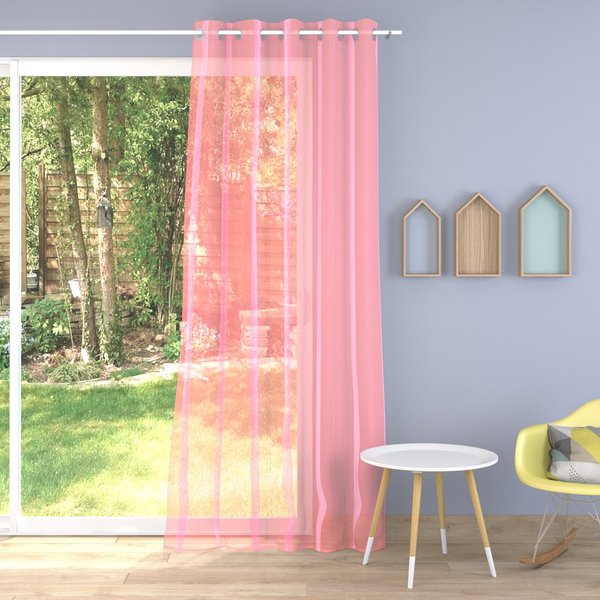 Tissu Voile Plombé Bahamas Corail Grande Largeur - Mondial Tissus-image