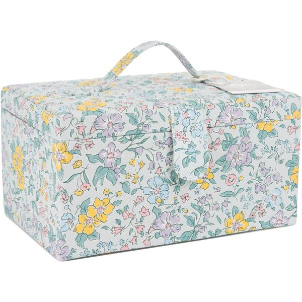 Boite à Couture Imprimé Liberty Floral Jaune Et Bleu - Liberty - Mondial Tissus-image