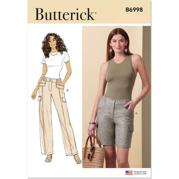 Patron Butterick B6998K5 Femme Short Ou Pantalon Du 36 Au 44 - Butterick - Mondial Tissus-image