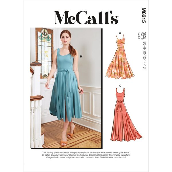 Patron Mccall's 8215RR - Robe Sans Manche En Maille Du 46 Au 50 - Mccall's - Mondial Tissus-image