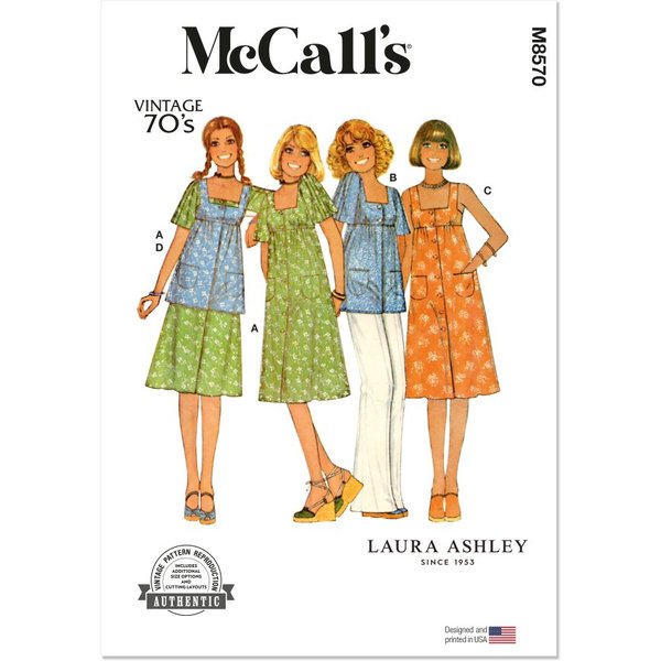 Patron Mccall's M8570H5 Robe Vintage Femme 34-42 - Mccall's - Mondial Tissus-image