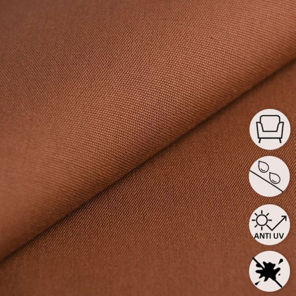 Tissu BâChe Sunny Uni Terracotta - Mondial Tissus-image