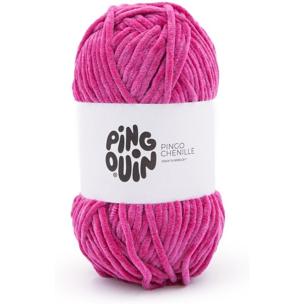 Pelote De Fils à Tricoter Pingo Chenille Rose Fuchsia - Pingouin - Pingouin - Mondial Tissus-image
