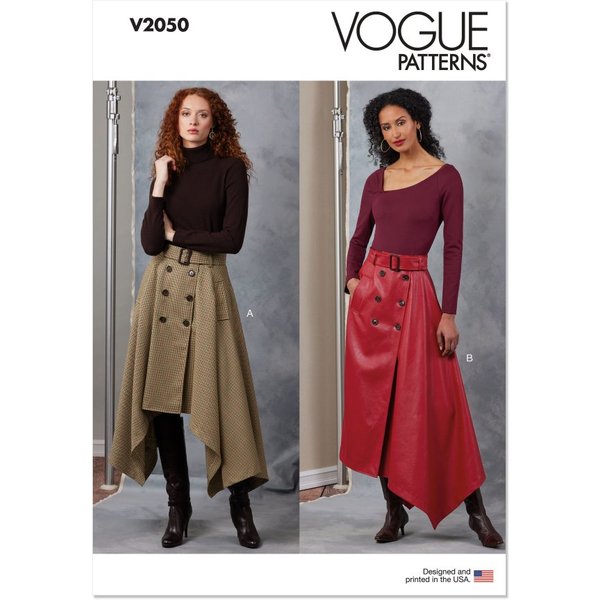 Patron Vogue V2050Y5 Jupe Mi-Longueur Pour Femme Du 46 Au 54 - Vogue - Mondial Tissus-image