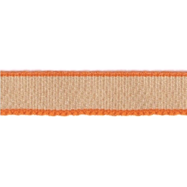 Ruban Gros Grain Bordure GéOméTriques 25 Mm Orange - Frou Frou - Mondial Tissus-image