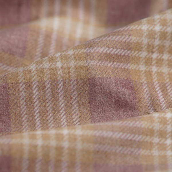 Tissu Velours Imprimé Tartan Rouge Et Jaune - MT - Mondial Tissus-image