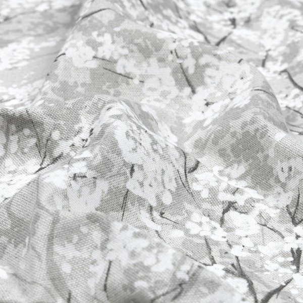 Tissu Coton éPais Imprimé Cerisier Japonais Bicolore Naturel - Mondial Tissus-image