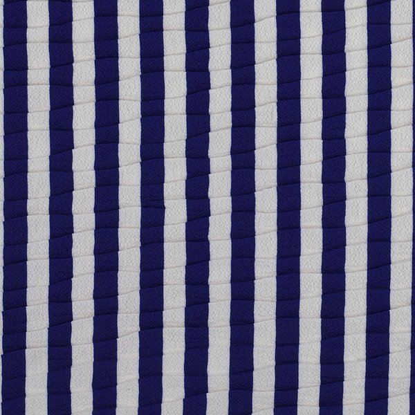 Tissu CrêPe Plissé Bleu Et Blanc - Mondial Tissus-image