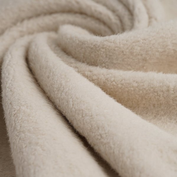 Tissu Lainage Gratté Polyester Laine éCru - MT - Mondial Tissus-image