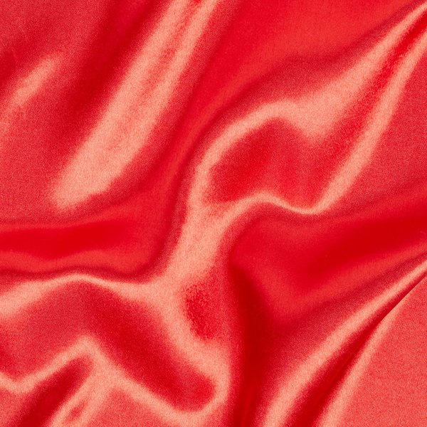 Tissu Satin Lala Uni Rouge - Mondial Tissus-image