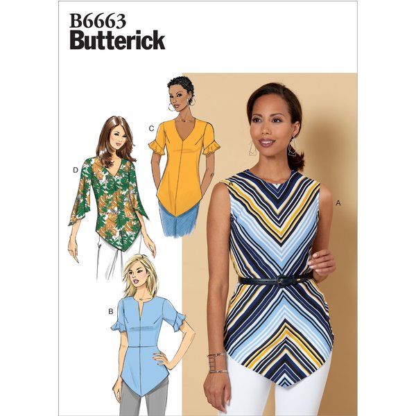 Patron Butterick B6663A5 Top Femme 34-42 - Butterick - Mondial Tissus-image