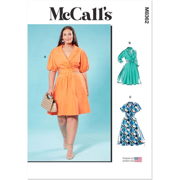 Patron Mccall's 8362W2 - Robe Chemisier Du 48 Au 56 Fr - Mccall's - Mondial Tissus-image