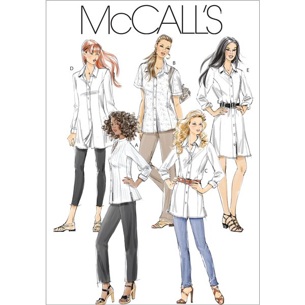 Patron Mccall's 6124B5 Chemises, Tuniques Et Robes Pour Femmes 36 Au 44 - Mccall's - Mondial Tissus-image