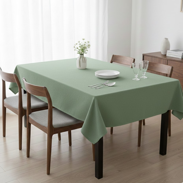 Nappe Rectangle Crinkle Vert D'eau 150X250Cm - Mt - Mondial Tissus-image