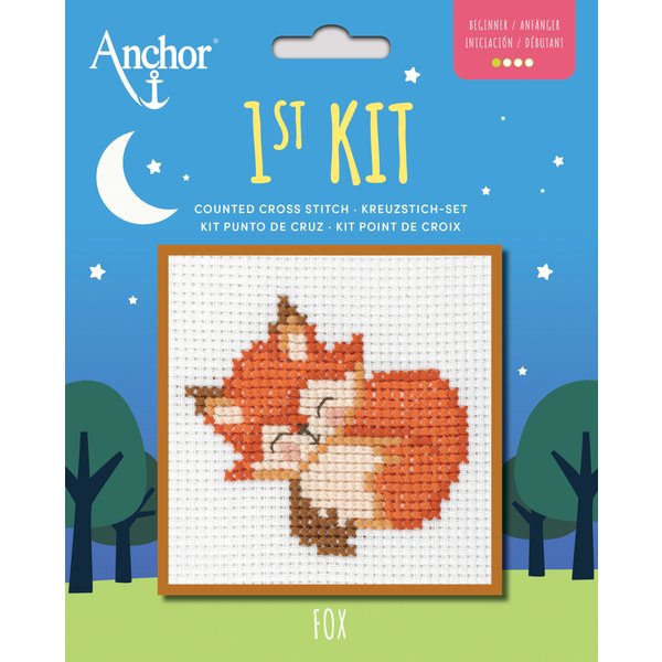 Mon 1Er Kit Point De Croix - Renard Ed – Anchor - Mondial Tissus-image