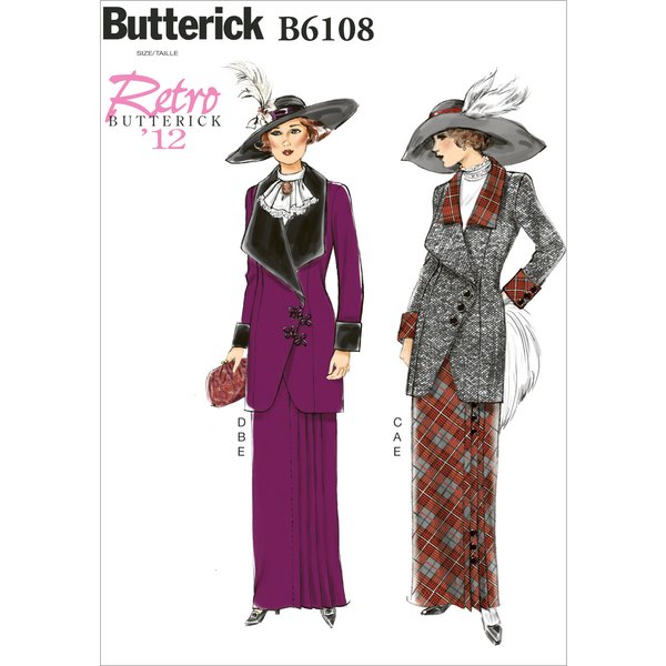 Patron Butterick B6108A5 ,Jupe,Veste Femme 34-42 - Butterick - Mondial Tissus-image
