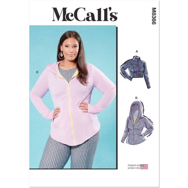 Patron Mccall's 8356W2 - Veste ZippéE à DéCoupe Princesse Du 48 Au 56 Fr - Mccall's - Mondial Tissus-image