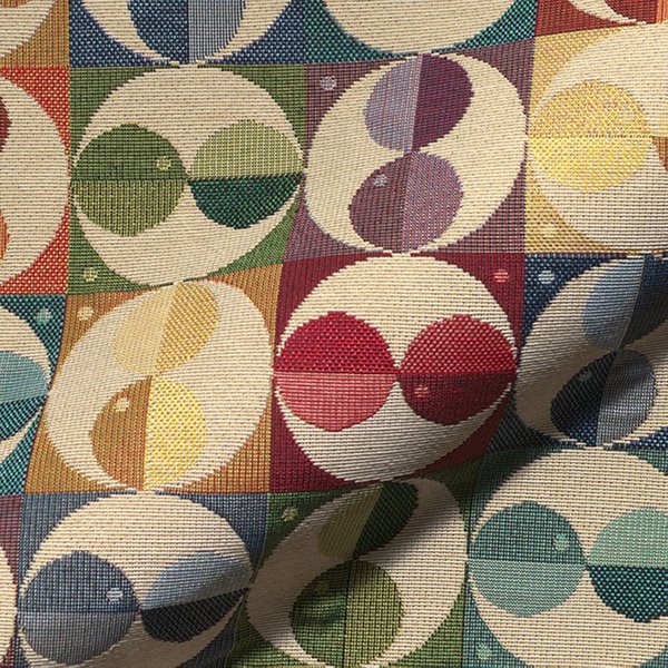 Tissu Jacquard Gobelin Premium Multico GéOméTrique Graphique - Mondial Tissus-image