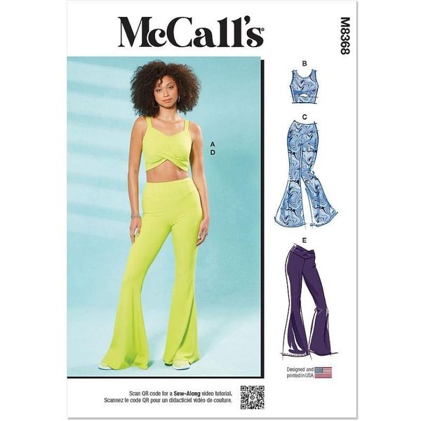 Patron Mccall's 8368A - Haut Et Pantalon Sportif Femme Du 34 Au 50 - Mccall's - Mondial Tissus-image