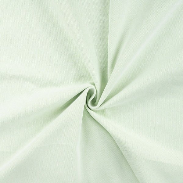 Tissu Denim Stretch Uni Vert Clair - Mondial Tissus-image