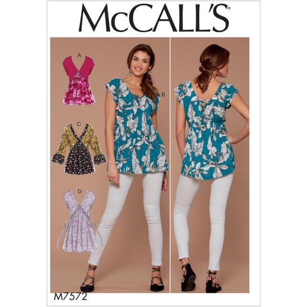 Patron Mccall's 7572E5 Patron De Hauts Col V 42-50 - Femme - Mccall's - Mondial Tissus-image