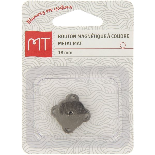 Bouton MagnéTique à Coudre 18Mm Nickel Mat X1 - MT - Mondial Tissus-image