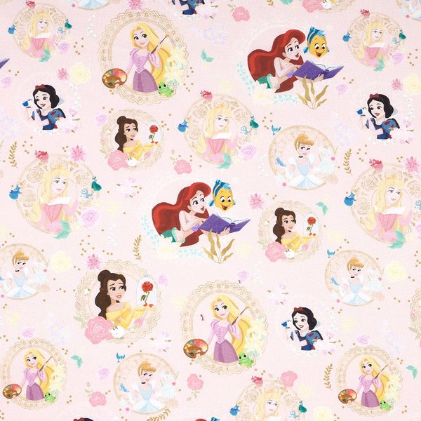 Tissu Cretonne Princesses Disney - Mondial Tissus-image
