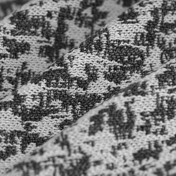 Tissu Jacquard Faux Uni Bicolore Anthracite - MT - Mondial Tissus-image