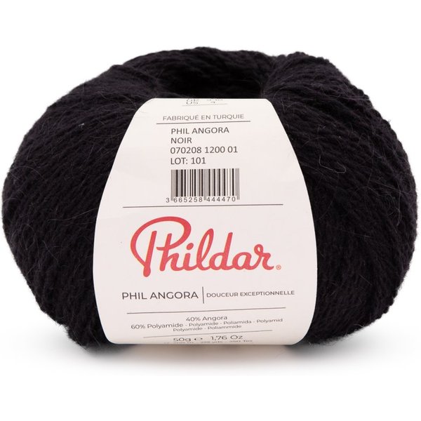 Pelote De Laine Phil Angora Noir Phildar - Phildar - Mondial Tissus-image